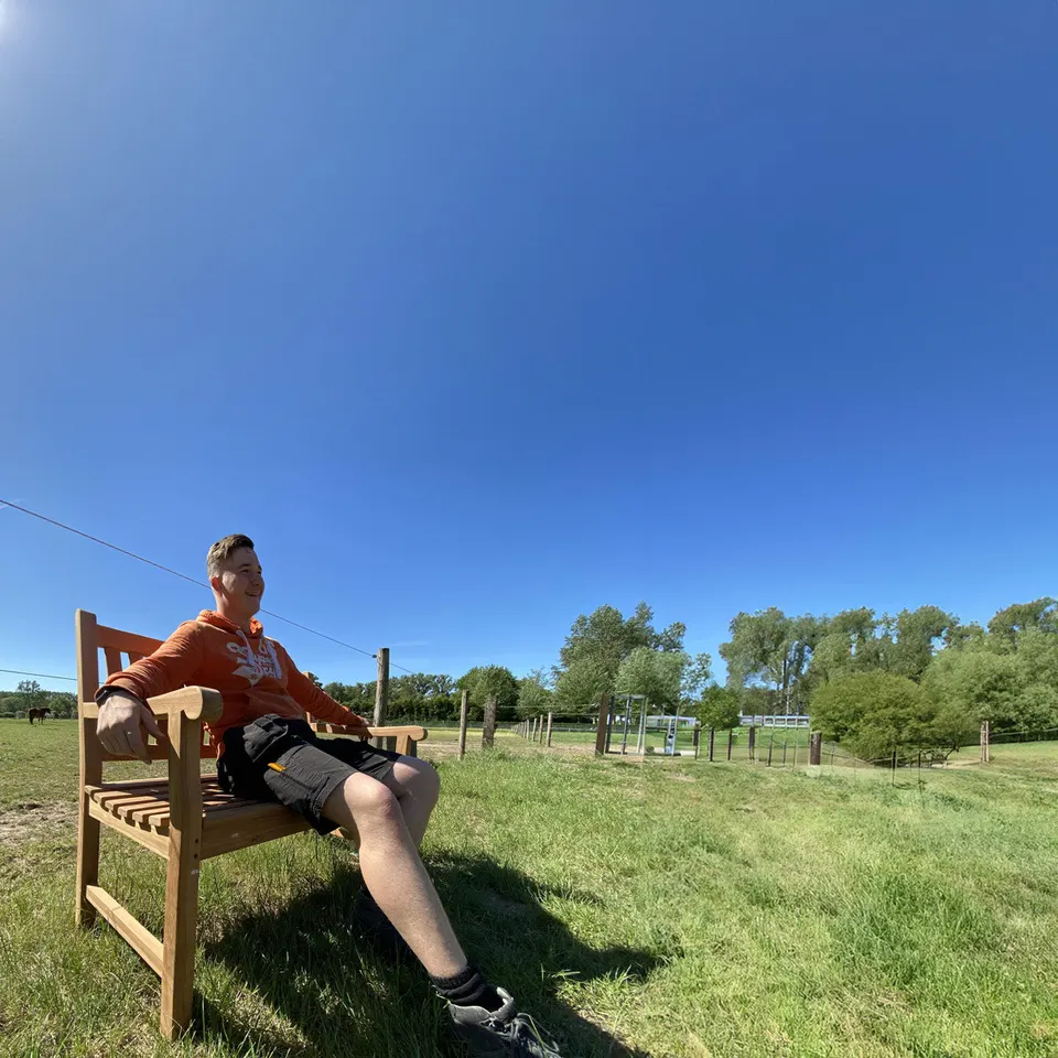 Banc en teck Dordogne 120 cm — vue 2