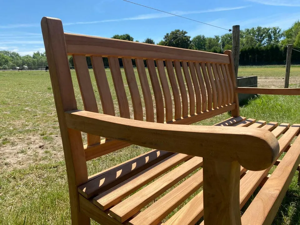 Banc en teck Dordogne 150 cm — vue 3