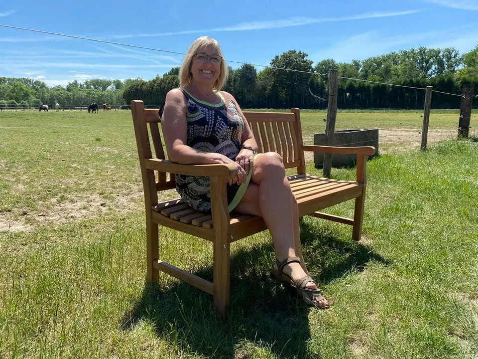 Banc en teck Dordogne 150 cm — vue 4